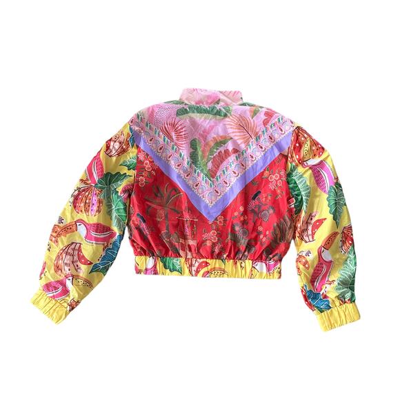 NEW Farm Rio Mixed Scarves Windbreaker - Picture 5 of 16